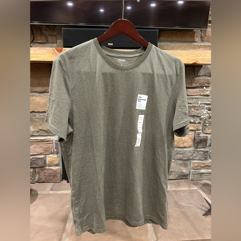 Unisex Sonoma Green Stripped Tee